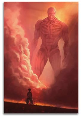 DATOZA Attack on Titan Anime Poster Dekorative Malerei Leinwand Wandkunst Wohnzimmer Poster Schlafzimmer Malerei,Wandkunst Bilddruck Moderne Familienzimmer Dekor 16x24inch(40x60cm)