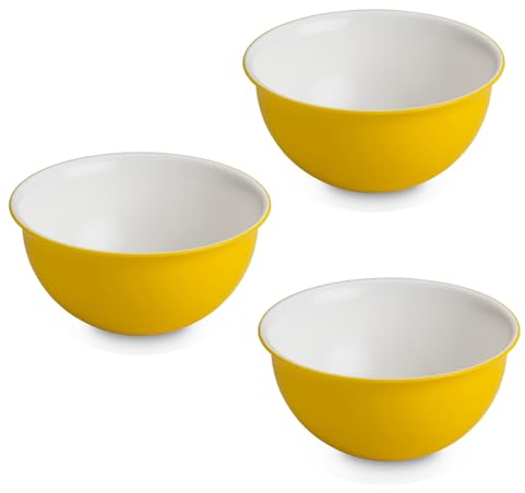 OMADA Design 3x Ciotole Antibatteriche da 1,5 Lt, in Plastica, Infrangibili, lavabili in Lavastoviglie, Made in Italy, Linea Sanaliving