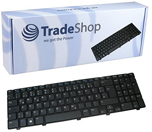 QWERTZ - Teclado alemán con marco para Dell Inspiron 15-R 2521 3521 3537 5521 5537 15-3521 15-3537 15R-5521 15R-5537 Dell Vostro 15-R 2125 2521 5521 5521 1