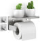 AIKER Porte Papier Toilette,Haute Qualité Version Améliorée du Support Papier Toilette Allongé De 19.5 CM Et Ruban Adhésif Résistant sans Trace，304 Acier Inoxydable Porte Papier Toilette Mural-Argent