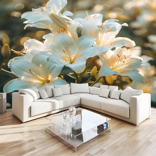 Art Fototapete Lilie 400 x 280 cm Vlies Tapeten Moderne Wandtapete Wohnzimmer Schlafzimmer Tapete