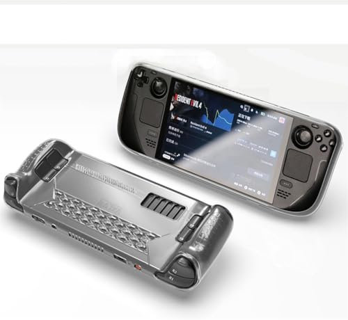 Steam Deck OLED Game Console Protective Case - Hard Shell TPU Case - Clear White, Black - Advanced Cooling Design - Protects Steam Deck Console - Gaming on the Go