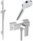 Pack mitigeur douche mécanique HANSGROHE Vernis Shape + Barre Unica S Puro + flexible + Pommeau Crometta blanc/chromé