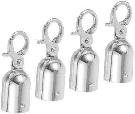 Mobestech 4stücke Seilendkappe Mit Haken Seilendstopper Aus Aluminiumlegierung Kordelendverschluss Für Geländerdekor Seilendkappenhaken Für Vielseitige Anwendung Seilendverschluss Mit Kleine