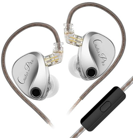 CCA KZ Castor Pro Tunable in Ear Monitor, HiFi Improved Bass in Ear Headphone, Dual-Dynamic Driver Gaming Earbuds, IEM Earphones with 2PIN-C Detachable Cable
