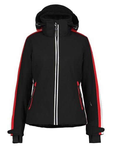 Luhta Damen Skijacke Lietorova, weiß, schwarz und gelb (DE/NL/SE/PL, Numerisch, 44, schwarz)