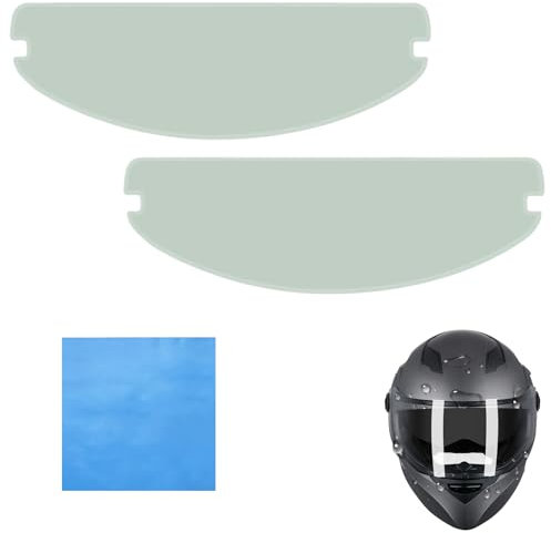 2 PCS Anti-Fog Film for Motorcycle Helmet,Motorcycle Helmet Anti Fog,Anti Fog for Helmet Visor with an Anti-Fog Cloth,Suitable for Non-fixed Open-Face and Full-Face Helmets(27.2cm X 8.7cm)