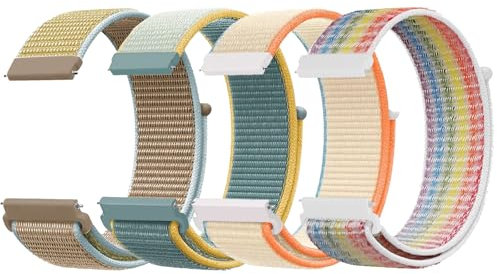 ZZHBSR Cinturino di ricambio elastico, 22 mm, cinturino di ricambio per orologio da uomo, donna, cinturino di ricambio regolabile, traspirante, tessuto sportivo, 22MM, Nylon