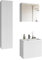Selsey Badezimmermöbel Set Weiß - Waschbecken Set Komplett mit Spiegelschrank, Hängeschrank - Feuchtigkeitsresistente Laminierte Platte - Soft-Close Funktion - 90x131x35 cm