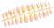Avejjbaey Lot de 24 faux ongles jaunes à coller sur les ongles avec strass