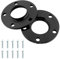 ISINEVER Spurverbreiterung 5x120 20mm 2x10mm 72,6 Kompatibel mit BMW E36 E46 E90 E91 mit Radschrauben M12x1,5x50mm Spurplatten Distanzscheibe Schwarz