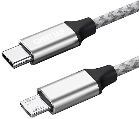 GHNTJAP USB C to Micro USB Cable 0.5M,Micro USB to USB C Cable Braided USB Type C to MicroUSB Android Charger Cable Compatible with Galaxy S7/S5/J3/J5/J7,Motorola,Nokia,LG,MP3