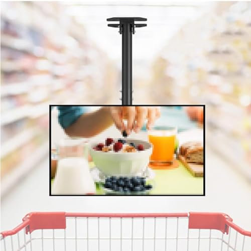 ZMAZHANG Supporto TV da soffitto con inclinazione Regolabile - Supporto TV da Parete, Supporto TV da soffitto Regolabile, Il Supporto TV da soffitto Girevole e inclinabile è Adatto per TV da 39 a 90