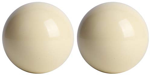 Sluffs 2pcs Pool Table White Billiard Balls Snooker Pool Table Training Spot Cue Ball Standard 5.72CM for Billiard Room Game Room, White
