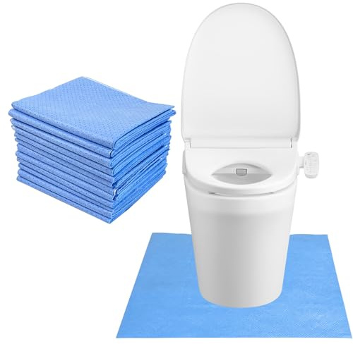 25pcs Upgraded Disposable Toilet Mats Toilet Floor Protector from Urine U-Shape Disposable Toilet Commode Mat for Children Adult