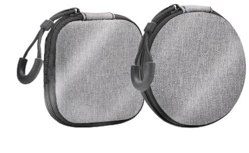 AOYEGIC 2 Stück Aufbewahrungstasche,Mini Kopfhörer Kabeltasche,Anti Pressur Reise Reiseorganizer,verwendet für Datenkabel,Smartphone Ladegerät(Rund und Quadratisch)