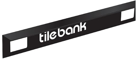 Tile Trim Edge 5 Pack – 2.5m Aluminium Straight Square Edge Tile Trims – 8mm, 10mm, 12mm – Multiple Colours – Bathroom & Kitchen Wall Edging (Matt Black, 10mm)