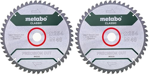 Metabo 628061000 HW/CT 254X30. 48 WZ 5 Circular Saw-Blade, Green (Pack of 2)