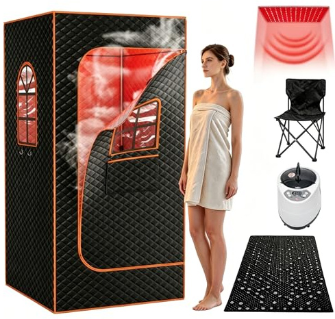 Portable Infrared Steam Sauna Tent, Full Body Home Steam Spa with 1000W Steamer