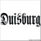 cartattoo4you® AK-01699 | Duisburg - Fraktur/Altdeutsche Schrift | Autoaufkleber Aufkleber Farbe schwarz, in 24 Farben erhältlich, glänzend 17 x 5 cm in Premium - Qualität Waschstrassenfest