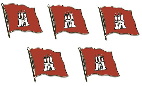 Yantec Flaggenpin 5er Pack Hamburg Pin Anstecknadel Fahnenpin
