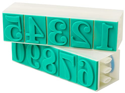 sourcing map Gummi Head Abnehmbare 0–9 Ziffern arabische Ziffern Zahlen Stempel Set