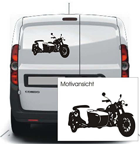 Dnepr Ural M70 - Beiwagen/Gespann - KFZ-Aufkleber - Autoaufkleber Größen (300 mm x 200 mm, M070 Schwarz)