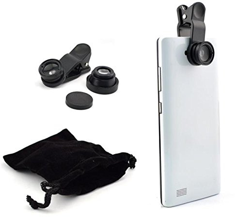 3 in 1 Clip On Lens Kit für Apple iPhone 6s / 6s Plus/iPad/Samsung Galaxy S7 S6 S5 und andere Smartphone und Tablets 0.67X Weitwinkelobjektiv + 180 ° Fisheye Objektiv + 10X Makroobjektiv