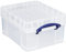 Really Useful Aufbewahrungsbox aus Kunststoff, 21 Liter, mit XL-Deckel, transparent