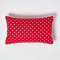 Homescapes Gepunktete Kissenhülle für Zierkissen, rot, 30 x 50 cm, Zierkissenbezug mit Polka-Dots-Muster aus 100% Baumwolle mit Reißverschluss (30 x 50 cm, Rot)