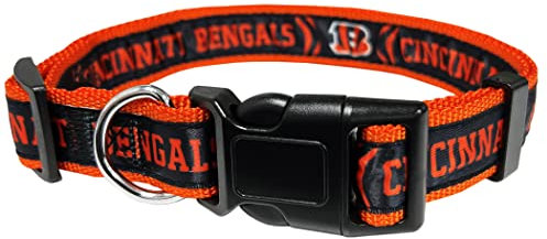 Pets First NFL Cincinnati Bengals Hundehalsband, lizenziert, Größe L, robust, robust, erhältlich in 31 Fußballmannschaften und 4 Größen
