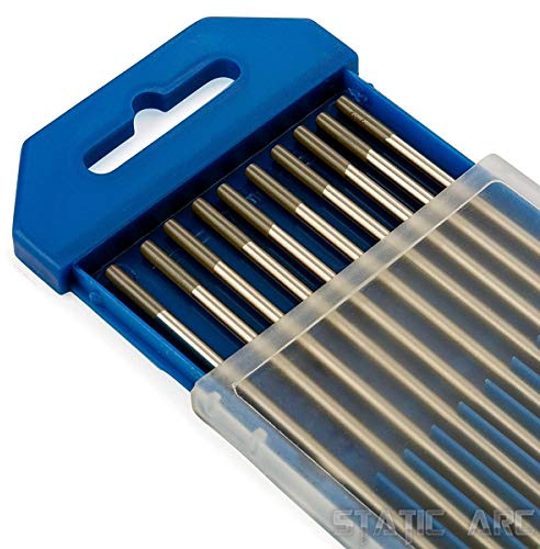 10x TIG Welding Tungsten Electrode Tips Blue/Gold/Green/Grey/RED/White 1.6/2.4/3.2mm (Grey 2% Ceriated, 1.6mm)