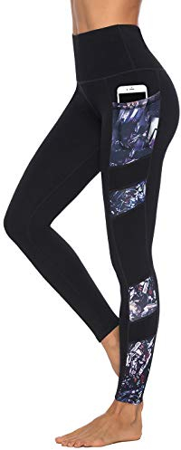 Persit Sporthose Damen, Yoga Leggings Laufhose Yogahose Sport Leggins Tights für Damen,Schwarz,46-48 (Herstellergröße XL)