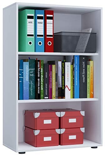 VCM Büroregal 70x37x111 cm 3 Fächer Standregal Bücherregal Aktenregal | Offener Stauraum für Ordner, Akten und Bücher - Arbeitszimmer oder Studierzimmer - Berufstätige und Studierende -