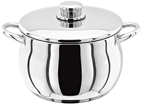 Stellar 1000 Stainless Steel Stockpot/Deep Casserole Pan with Lid (24CM (5.7Ltr))
