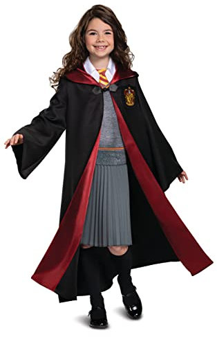Harry Potter Hermione Granger Deluxe Girls Costume, Black & Red, Kids Size Large (10-12)