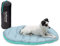 Furhaven Small Dog Bed Trail Pup Travel Pillow Mat w/Stuff Sack, Washable - Aqua/Granite Gray, Small