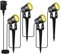 Foco Proyector Exterior, 4 Pcs LED Lámpara de Césped, 4x3W COB IP65 Impermeable, DC12V 1200LM 3000K focos de jardín, ideal per para exteriores, pasillo, césped, (4-5)