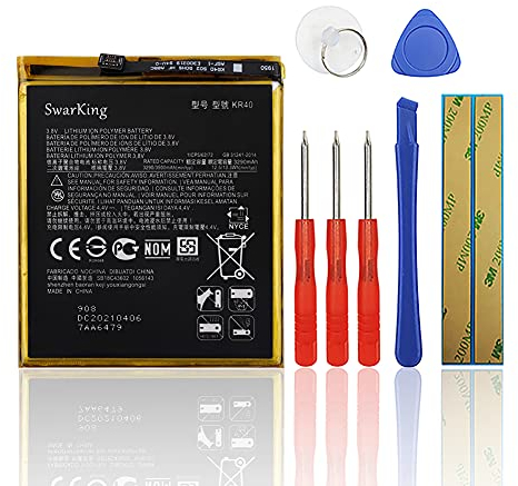 SwarKing Batteria di ricambio compatibile con Motorola One Action XT2013-4/Moto One Vision P40 XT1970 KR40 con toolkit