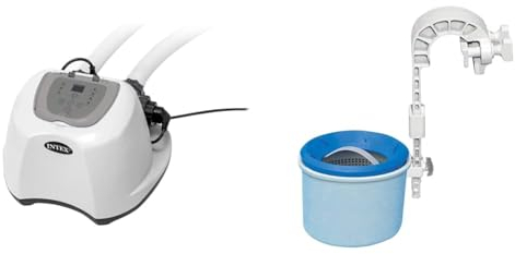 INTEX Clorador salino, clorador salino para Piscinas, 5 Gramos/Hora, Piscinas Desmontables pequeñas & Skimmer de Superficie - Skimmer de Superficie de Montaje en Pared de Lujo