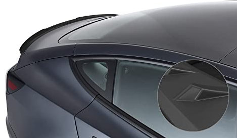 CSR-Automotive Heckflügel für Tesla Model 3 HF792-L, Schwarz, Mattschwarz (unlackiert oder grundiert), ABS, Selbstklebend, Heckspoiler
