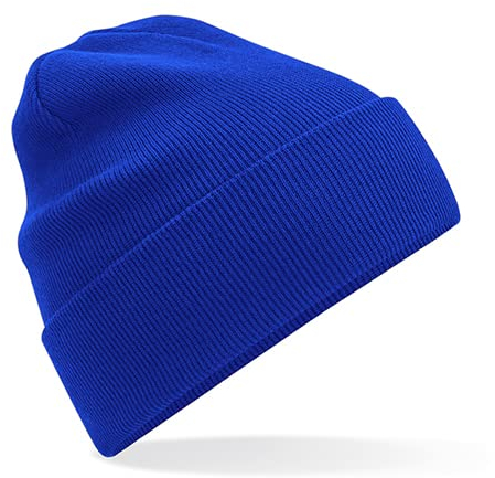 Beechfield B45N Organic Cotton Original Cuffed Beanie - Bright Royal