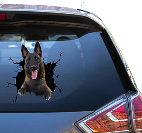 Belgische Malinois Autoaufkleber Malinois Mom Aufkleber Lustiger Vynal Büroaufkleber für Mädchen 3D-Truck-Aufkleber