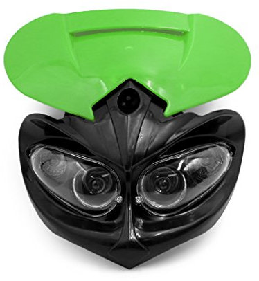 Ruilogod Universal Motorrad Streetfighter Warmweiß-Scheinwerfer Bernsteinfarbe Indikator Lampenverkleidung