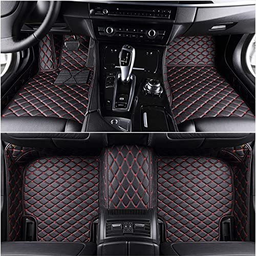 Auto FußMatten FüR Volkswagen VW Tiguan 2. Gen/Tiguan Allspace 2016 2017 2018 2019 2020 2021 2022 2023, Leder Vollabdeckung Wasserdichtes Rutschfeste Teppichschutzmatte Innenraum Set ZubehöR