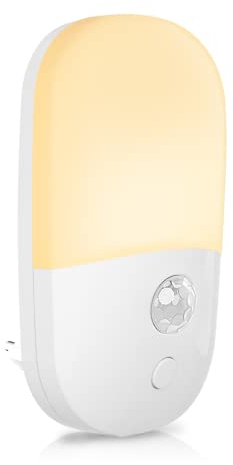 Veilleuse Enfant LED[Lot de 1], Veilleuse Prise Electrique avec Détecteur de Mouvement & 5 Niveaux Dimmable Économie Énergie Lampe Nuit Blanc Chaud pour Chambre Enfant,Cuisine,Couloir,Escalier,Salon