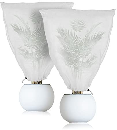 BigDean 2er Set Winterschutz Kübelpflanzensack 110 x 150 cm Pflanzenschutzsack Wintervlies Schutzhaube Vlieshaube für Pflanzen Winterabdeckung extra stark