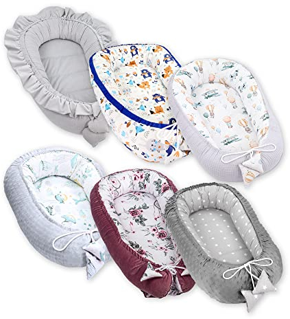 Babynest babynestchen neugeborene mit tragegriff 90 x 50 cm baby nestchen tragbar nest für bett kinder kuschelnest coccon für Jungen und Mädchen Zufälligen Variante