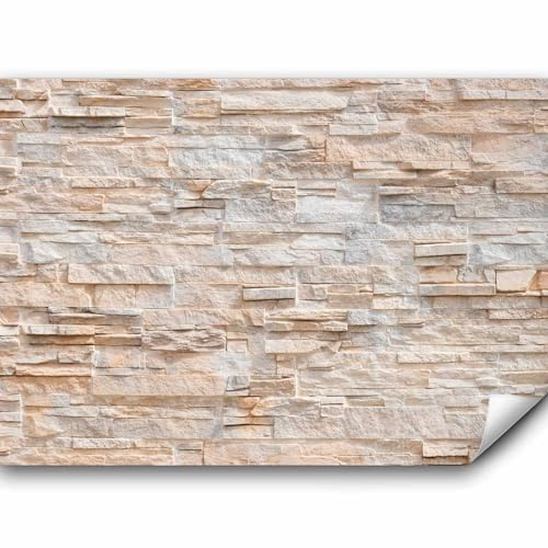 murando - Fototapete Premium-Vlies Steinwand, 400x280 cm, Schlafzimmer | Premium-Vliesstoff, Full HD Druck, hochwertige Verarbeitung fürs Wohnzimmer, schnelle Montage, lichtbeständig, geruchsfrei