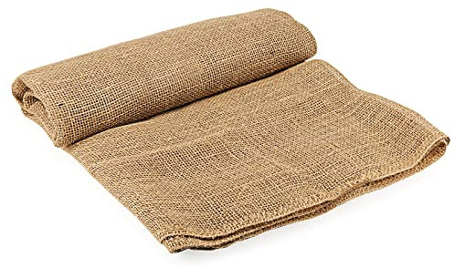 JOIKIT Rouleau de Tissu en Toile de Jute Naturelle de 100 cm x 7 m, Tissu en Toile de Jute pour Arts, travaux manuels